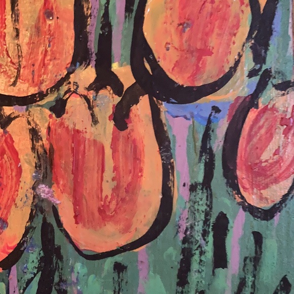 Tulips tiptoe! Original art by Lisa - Picture 3 of 3